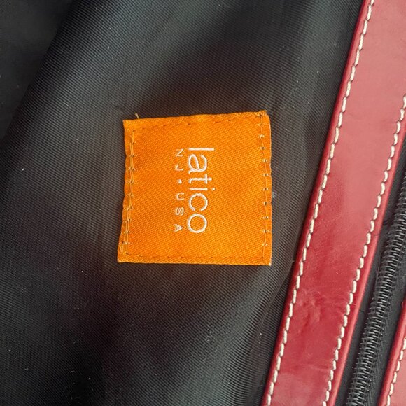 Overnight Bag by Latico - Red Leather - Picture 6 of 6